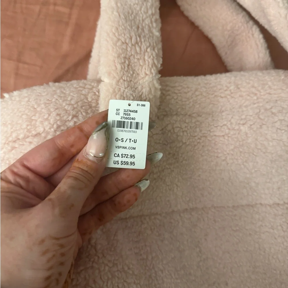 NWT Pink shearling bag - Picture 2 of 7